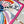 HM 26s 90 Double-sided Scarf White Pink Colorful Mulberry Silk 157531