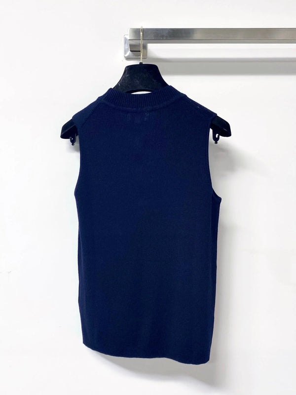 CC 2026 Rib-Knit Sleeveless Bow Details Wool 410640
