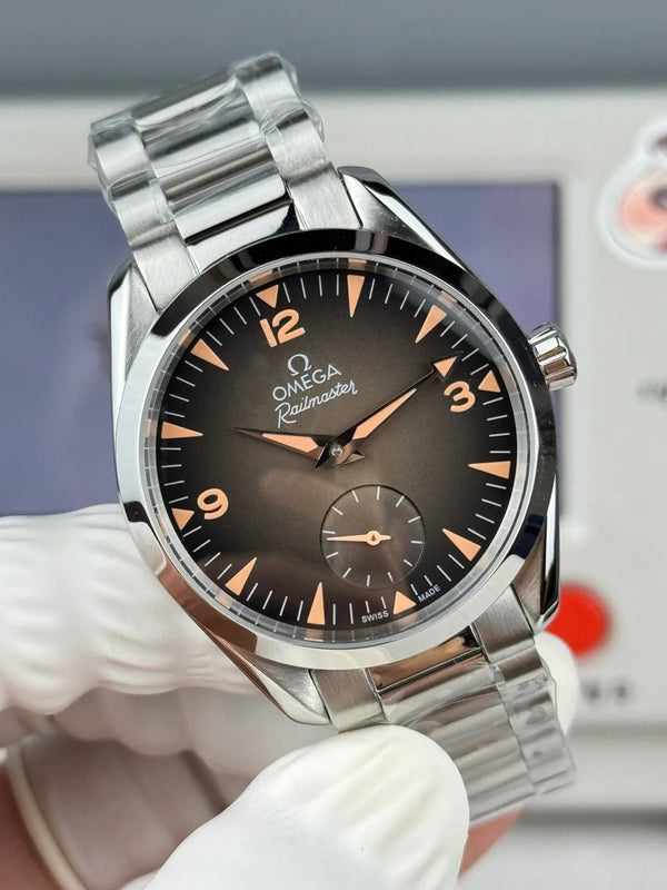 Omega Seamaster Railmaster 38mm Steel Brown Dial