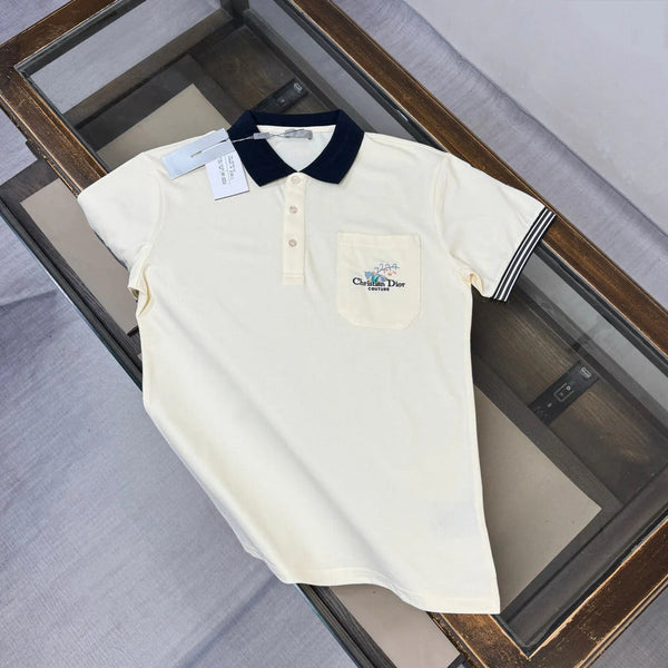 CD 26A Short-Sleeve Collared Polo Shirt Cotton 290861
