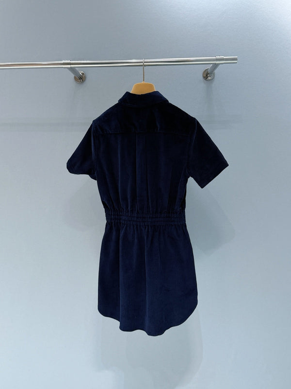 Robe chemise Miumiu 2026 en coton bleu coupe slim