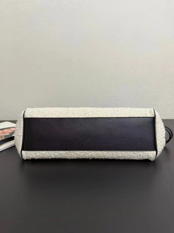CC 2026 "Urban Essential" East West Bag 31cm Black Cream Tweed Calfskin