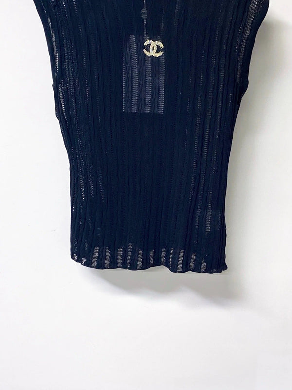 CC 2026 Sleeveless Knit Top CC Logo Tencel 310305