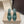CL 26SS High-Heeled Slippers 100 Emerald Green Mesh Rhinestone Leather 658056
