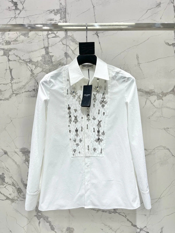 YSL 25S EMBELLISHED SHIRT STYLE 158
