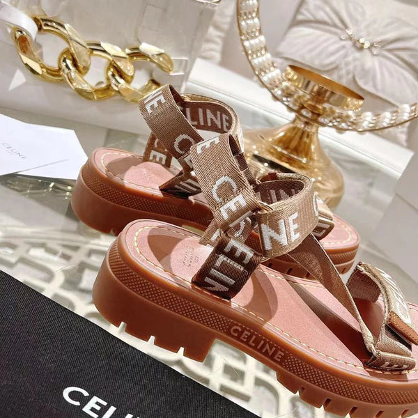 CL 26 Leo Strappy Sandals Wool Jacquard Leather 736576