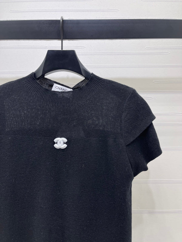 Chemise à manches courtes en laine et cachemire Chanel 2026 14093