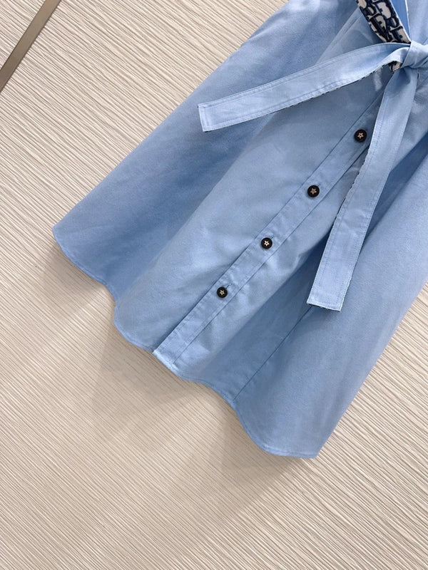 CD 2026 Vest Dress Blue Cotton 384557