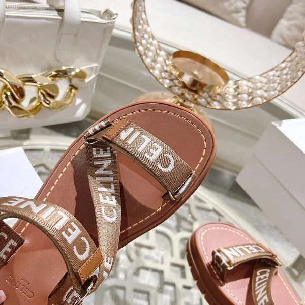 CL 26 Leo Strappy Sandals Wool Jacquard Leather 736576