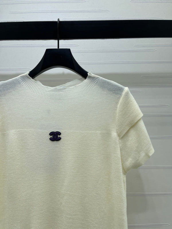 Chemise à manches courtes en laine et cachemire Chanel 2026 14093