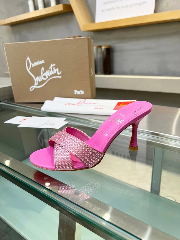 CL 2026 Mariza Is Back Mules 85mm Crystal-Embellished Leather 780497