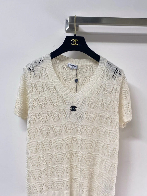 CC 2026 V-Neck Short-Sleeved Shirt Laine Wool 463520