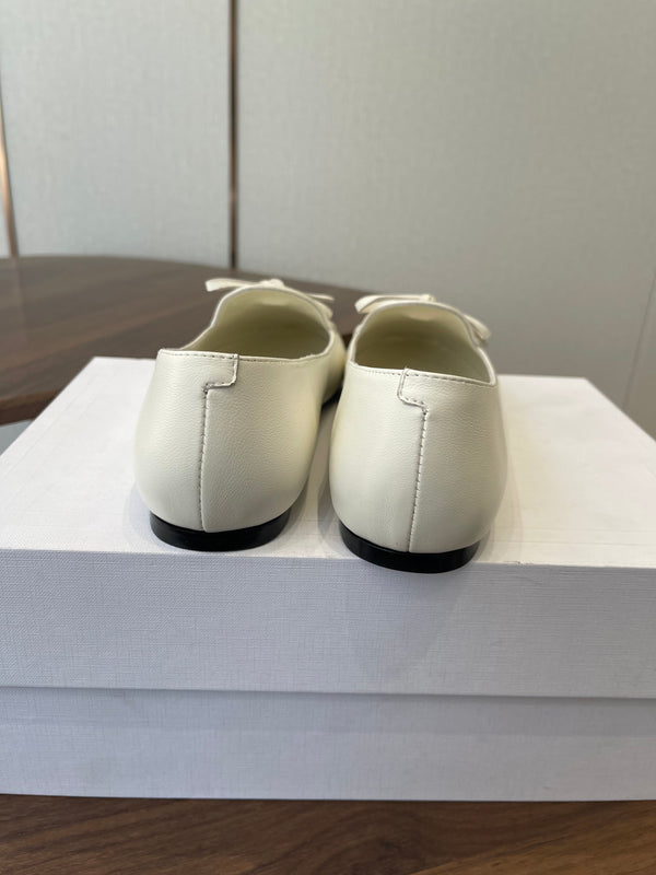 Celine 26 Loafers White Sheepskin 624696