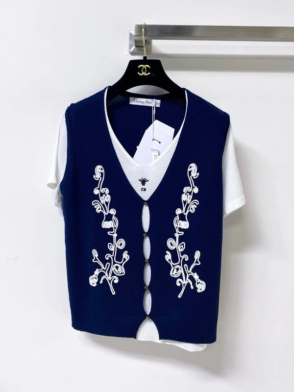 CD 2026 Layered-look Knit Top Polyamide 442953
