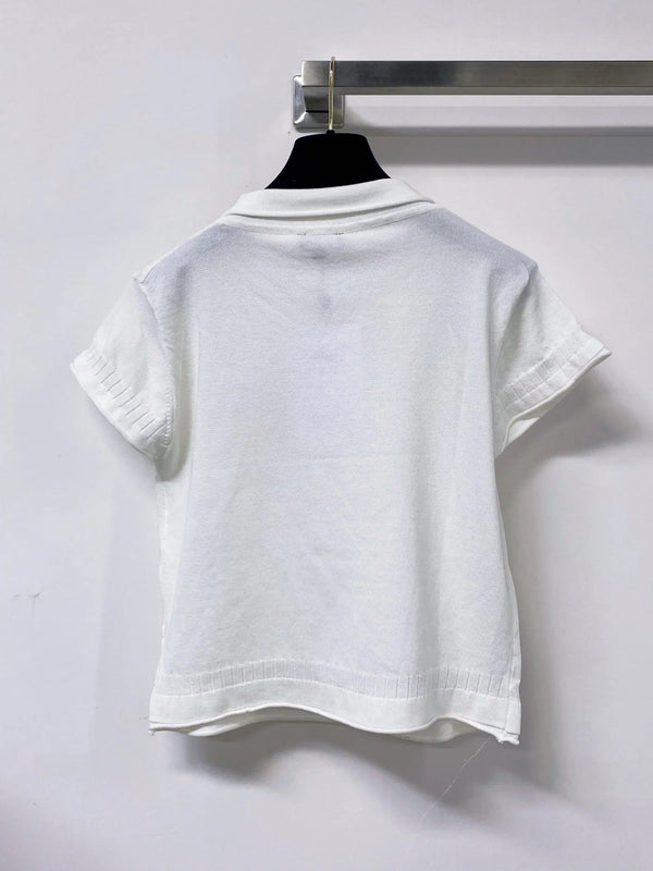CC 2026 Short-Sleeve Knit Polo Shirt Wool Laine 479887