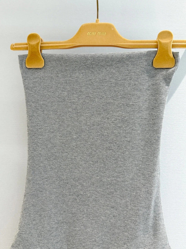 Miu 2026 Strapless Dress Cotton 444940