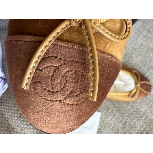 CC Ballerines Cambon Velours Camel