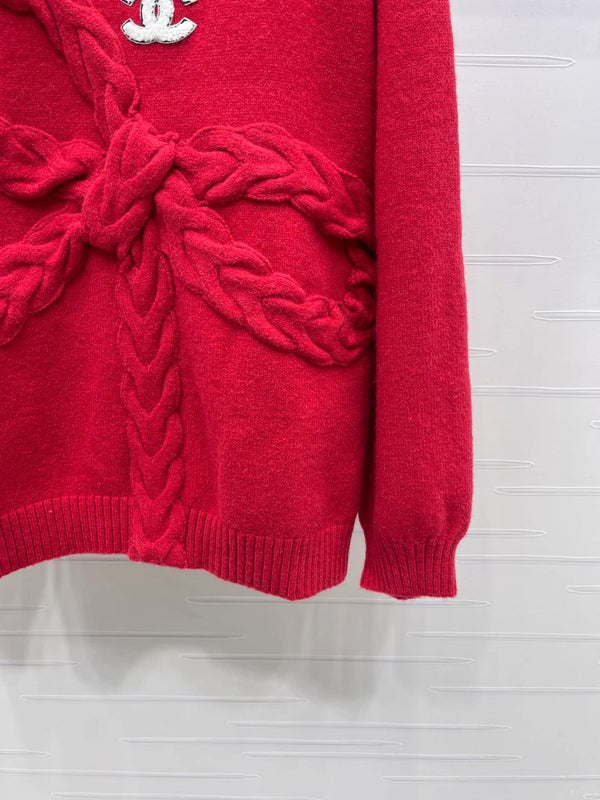 Pull Papillon CC 26 en Laine Rouge 331564