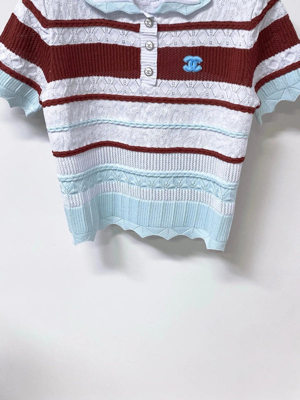 CC 2026 Strips Short-Sleeved Shirt Polo Tencel 380258