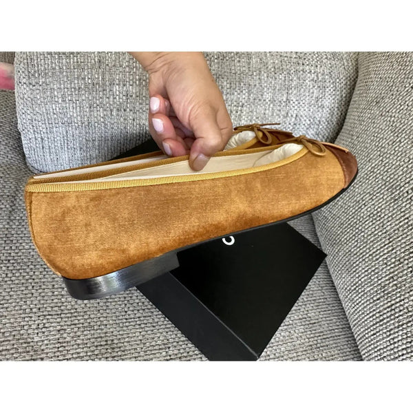 CC Ballerines Cambon Velours Camel