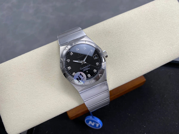 Omega Constellation Co-Axial Master Chronometer 38 mm Stainless Steel Case Diamond Black Dial