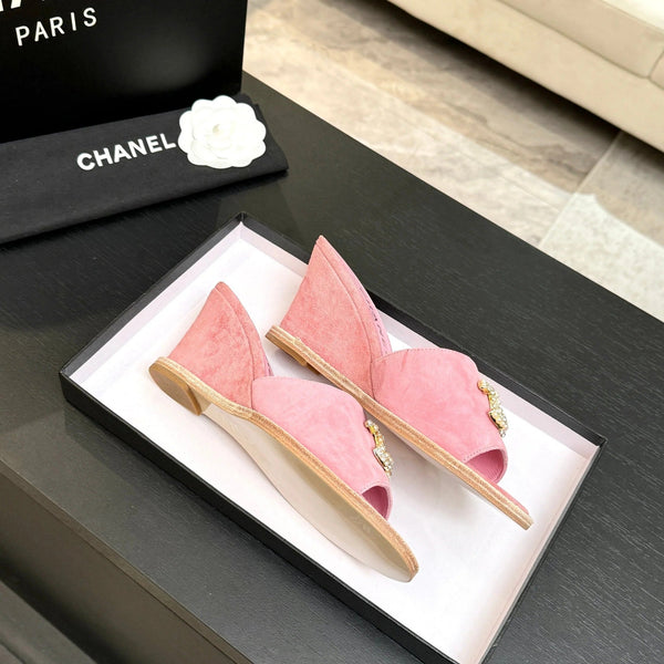 CC 2026 Wedge Sandals 65 Pink Suede 667768