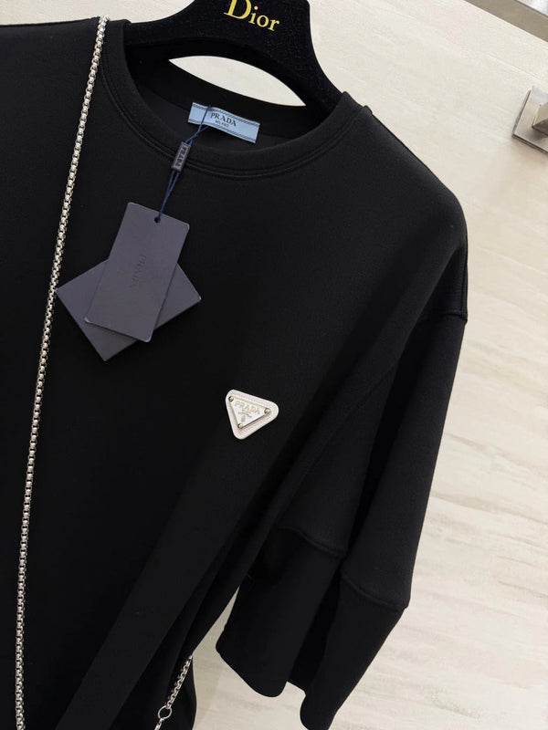 Pra 2026 Triangle Logo Casual Dress Cotton 396953
