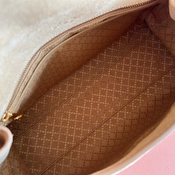 GG 2026 Paparazzo Shoulder Bag 30cm Beige Red Green Suede Leather