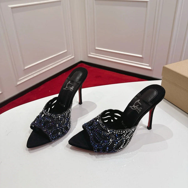 CL 2026 Lasera Strass 100mm Mules Lambskin 780417