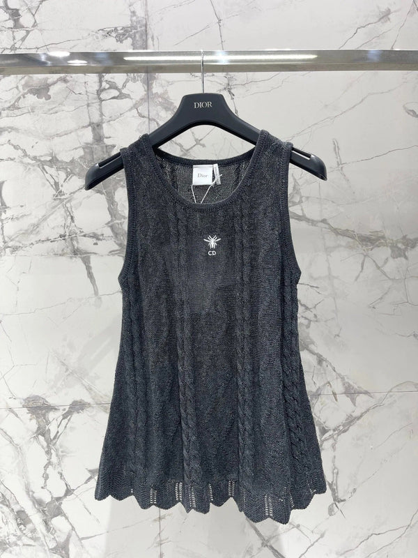CD 2026 Knitted Sleeveless Vest Cotton 482685