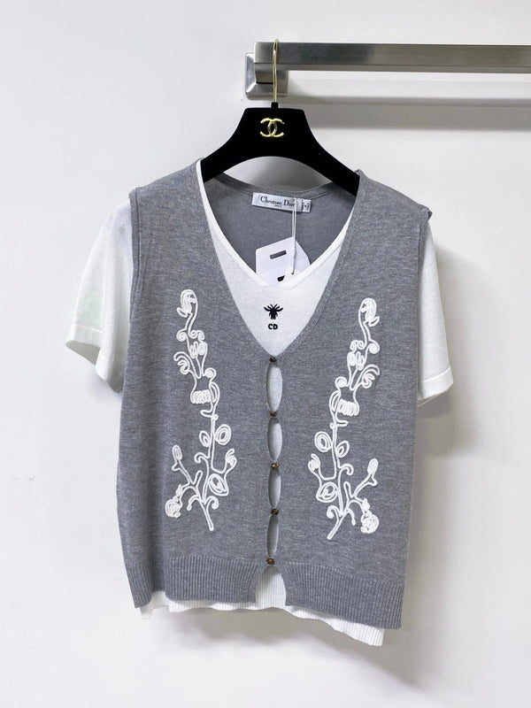 CD 2026 Layered-look Knit Top Polyamide 442953