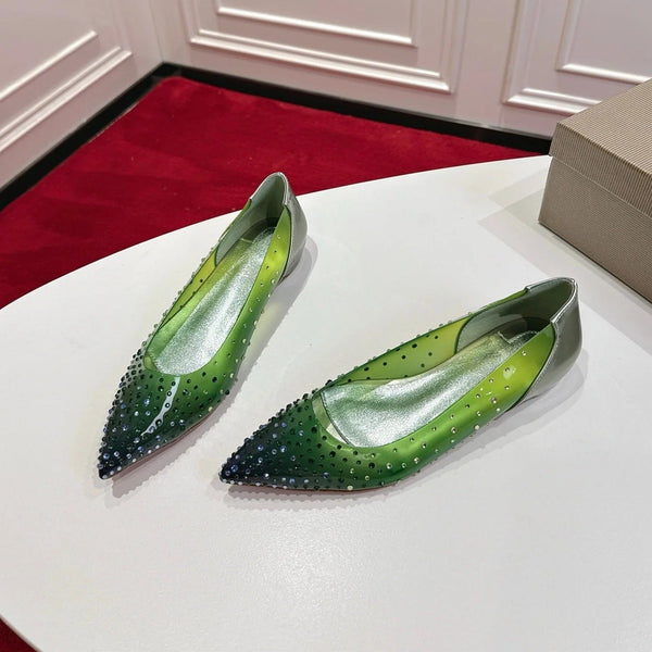 CL 2026 Miss Z Degrastrass Ombré Flats Effect PVC Lambskin 780431