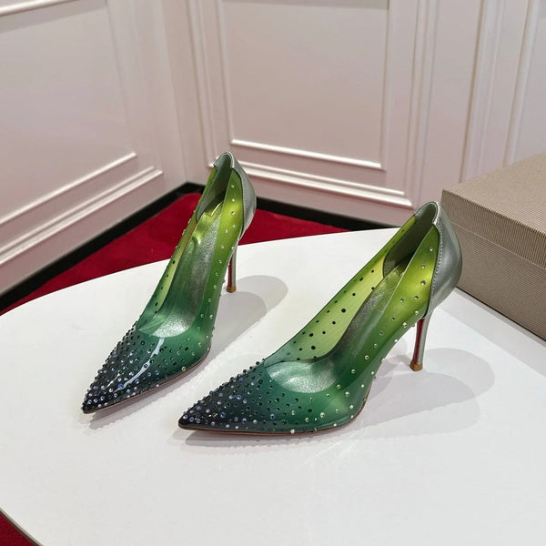 CL 2026 Miss Z Degrastrass Ombré Pumps 100mm Effect PVC Lambskin 780425