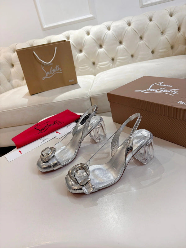 CL 2026 Minny Bubble 70mm Slingback Pumps PVC Patent Leather 780370