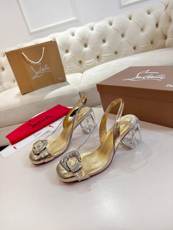 CL 2026 Minny Bubble 70mm Slingback Pumps PVC Patent Leather 780370