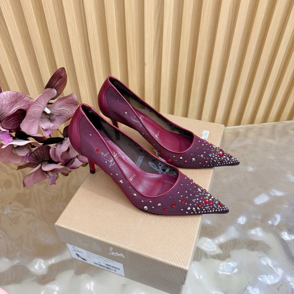 CL 2026 Miss Z Degrastrass 80mm Pumps Mesh Crystal Embellishments 776009