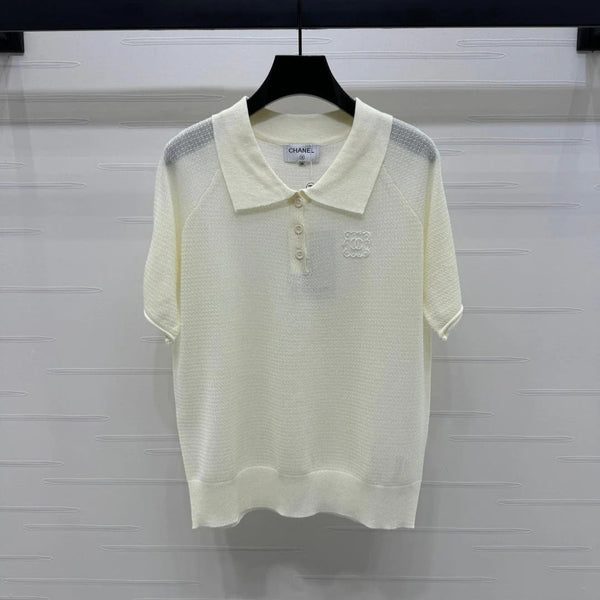 CHANEL POLO SHIRT WHITE 274896