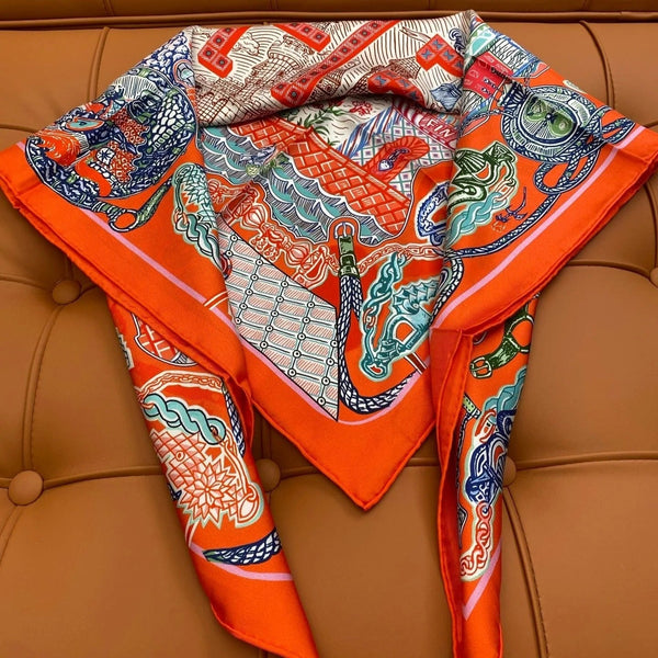 HERMES 25S SCIARPA 90 IN SETA 703684
