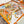 HM 26s 90 Double-sided Scarf White Orange Colorful Mulberry Silk 157529