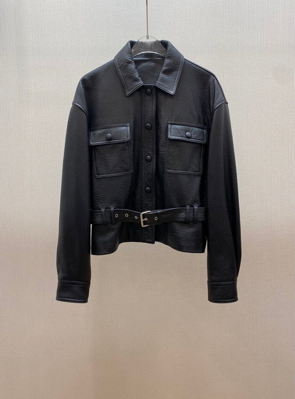 BLOUSON EN CUIR YSL 25S STYLE 164