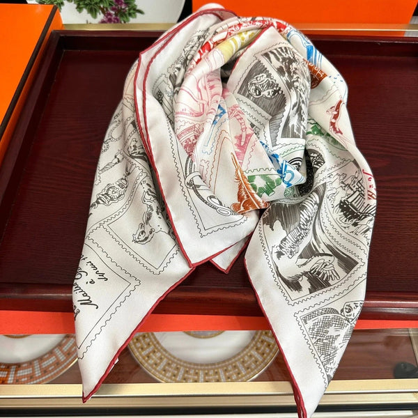 HERMES 25S SCIARPA 90 IN SETA 732035