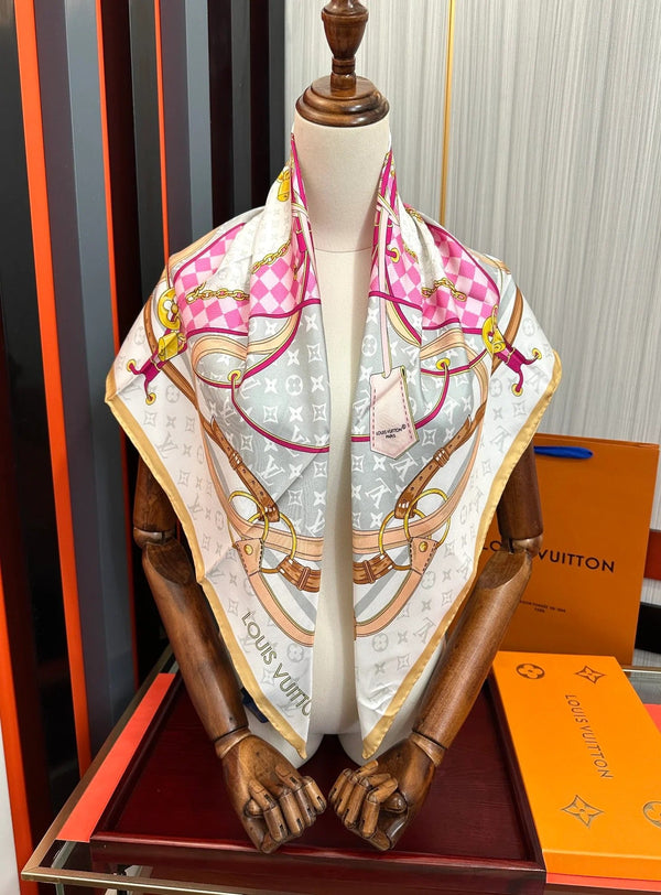 LV SCARF 90 CM IN SILK 738452