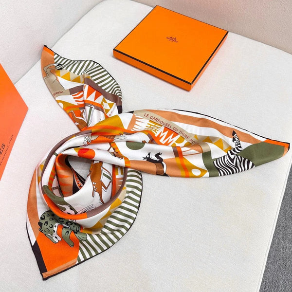 HERMES 25S SCIARPA 90 IN SETA 730646
