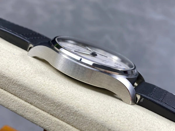 IWC Pilot 40mm Cream Dial Steel Case Black Leather Strap