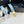 CC 30MM BELT IN STONE BLUE AND BLACK CALFSKIN WITH GOLD HARDWARE