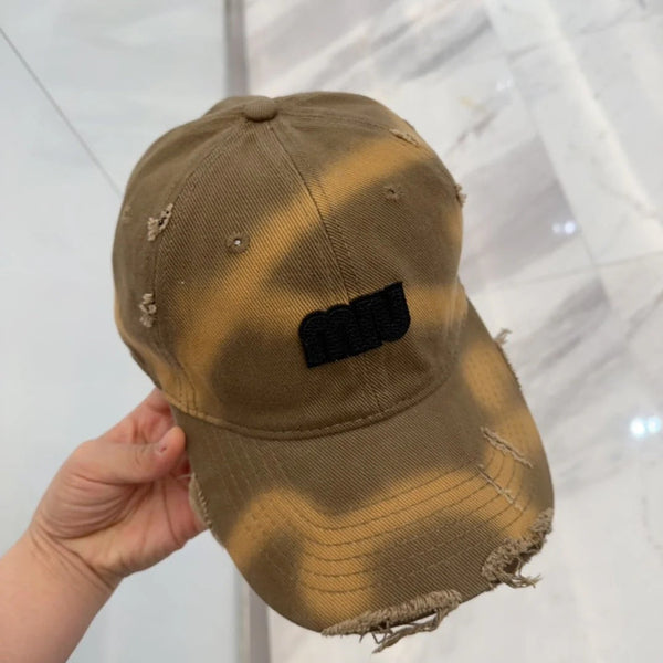CAPPELLINO DA BASEBALL MM IN TESSUTO MARRONE ANTIQUATO STILE 1