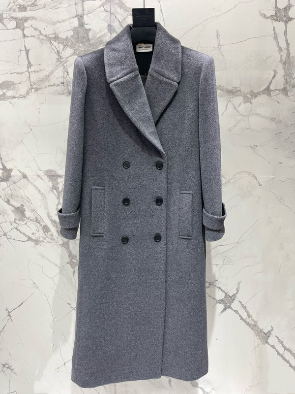 MANTEAU LONG EN CACHEMIRE YSL 25S STYLE 32