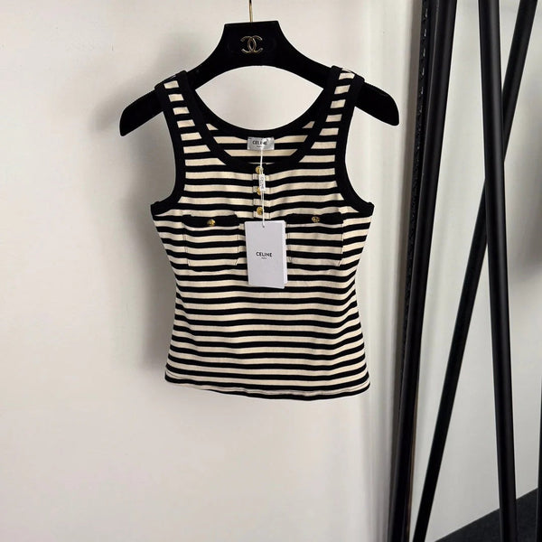 CELINE 25S STRIPED TANK TOP 0115