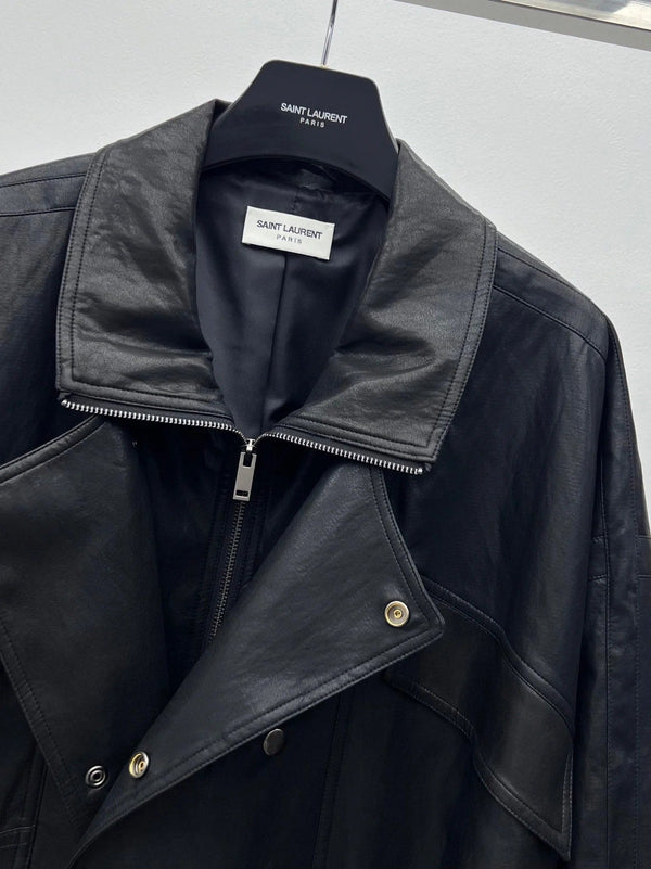 BLOUSON EN CUIR YSL 25S STYLE 137