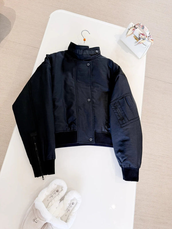 HERMES BLOUSON MATELASSÉ COL MONTANT 25S 308